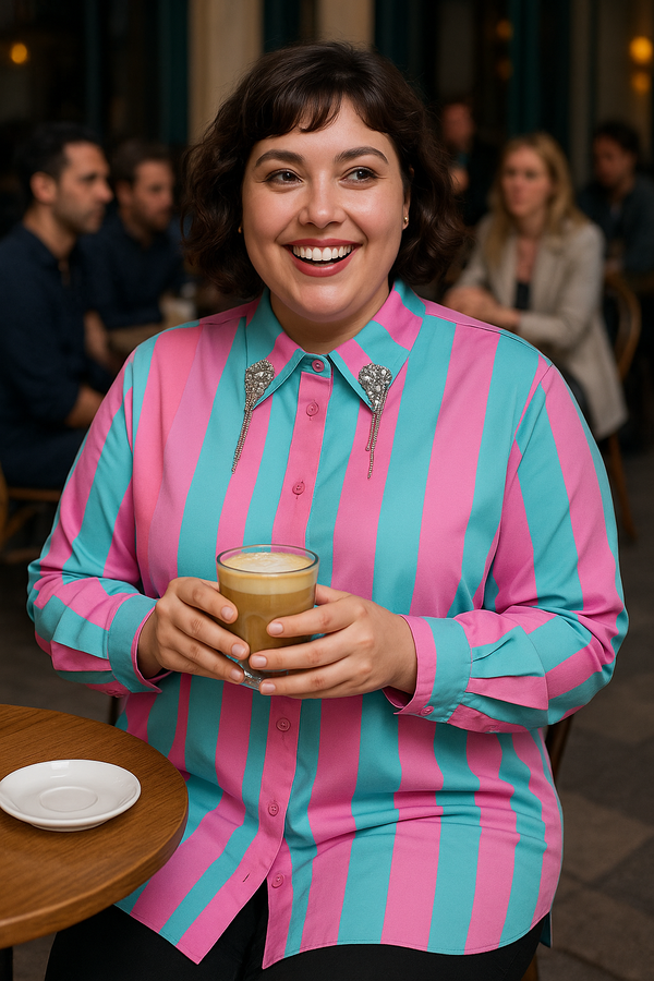Blusa femenina de caída fluida y diseño sofisticado