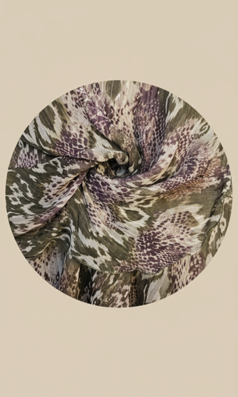 Vestido corto estampado de estilo italiano, femenino y sofisticado.  - Imagen 3